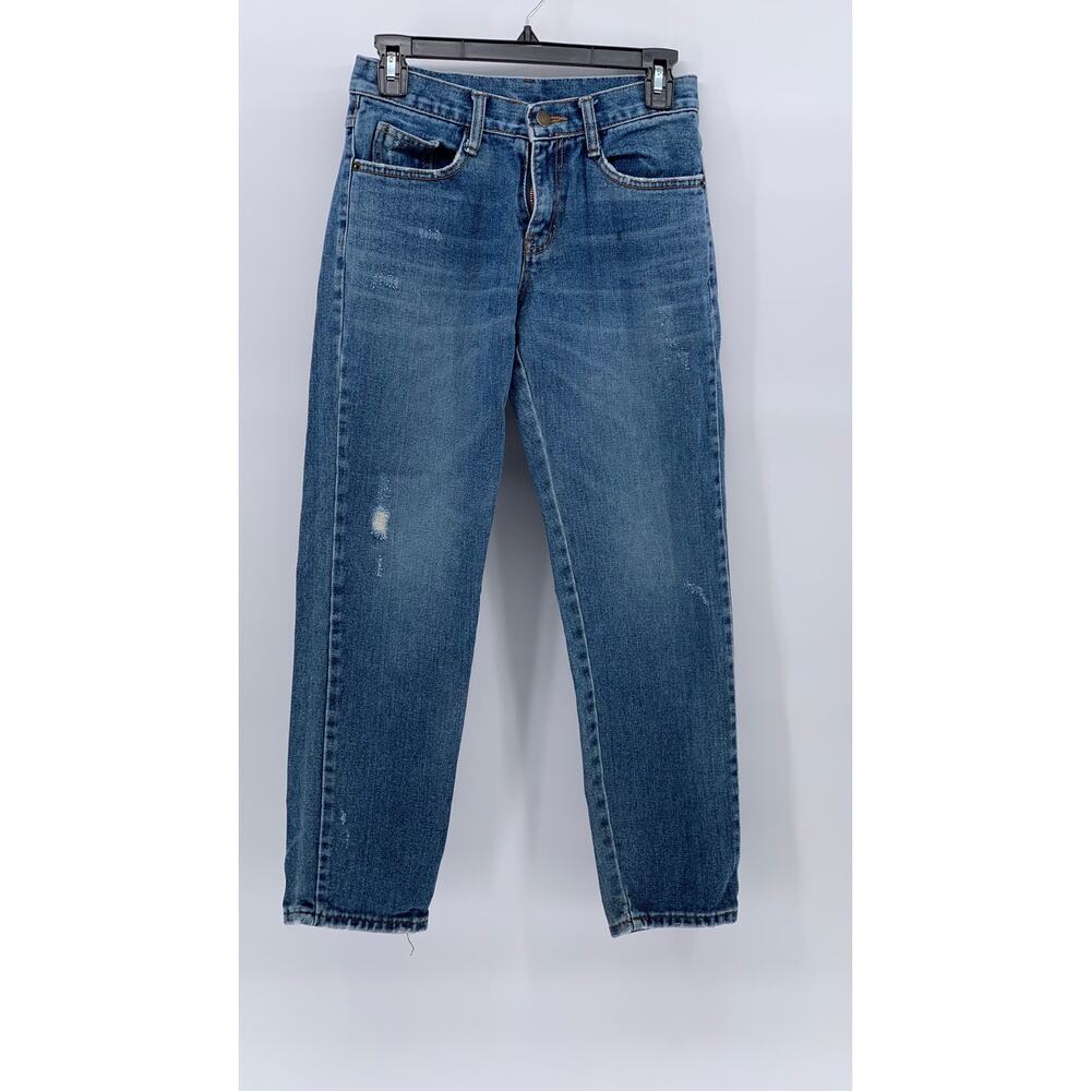 ALICE Women's Medium Blue Distressed Skinny Leg Regular-Fit Jeans SZ S(1)